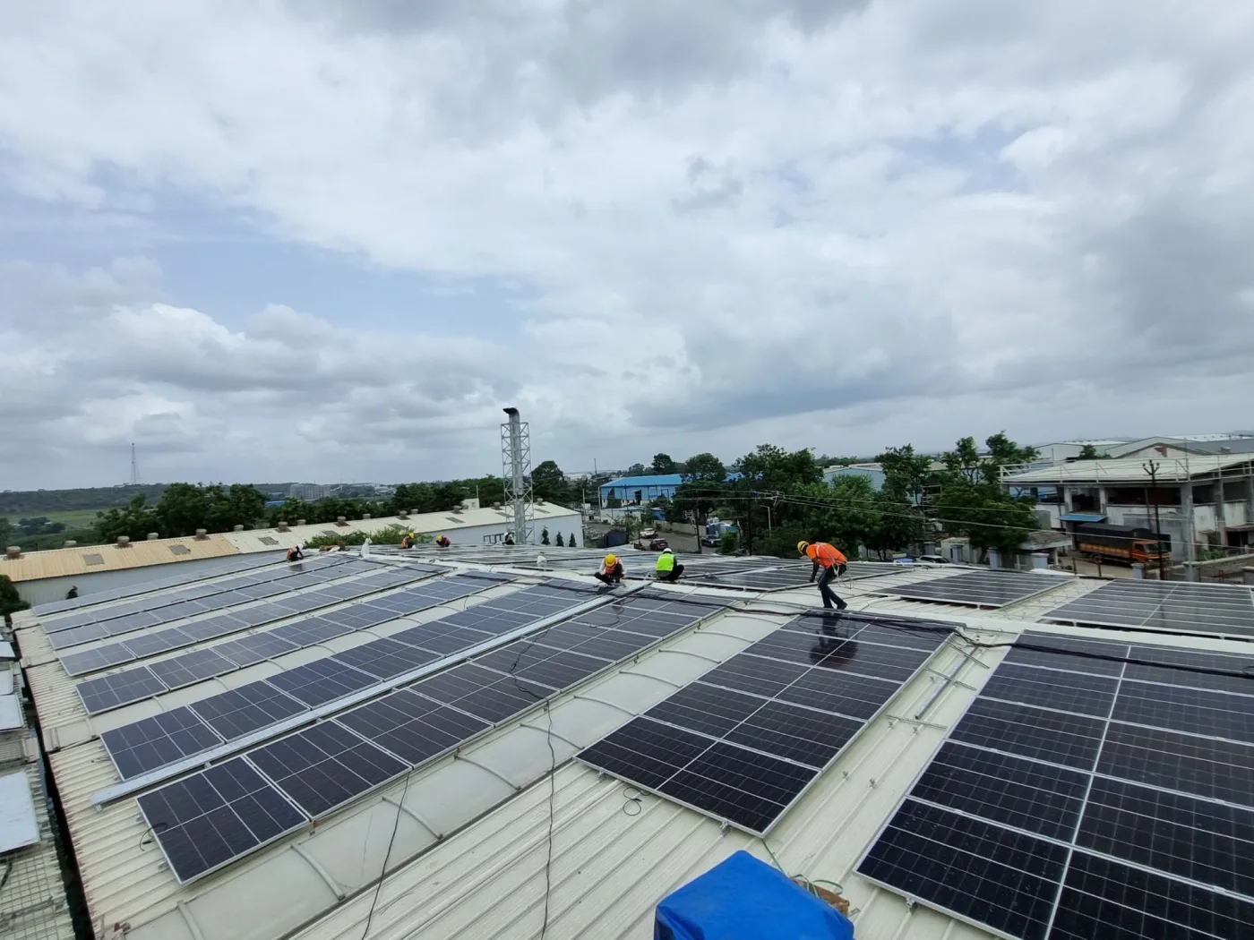Rooftop solar installation